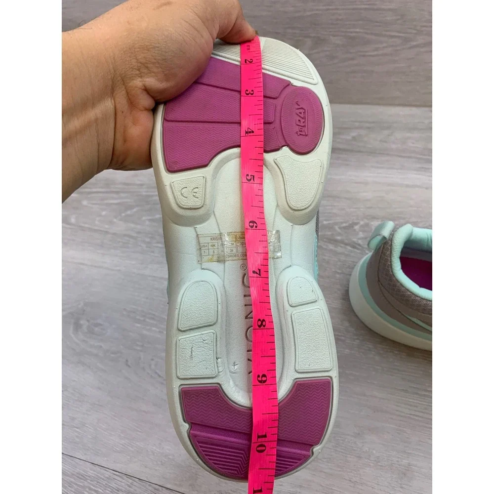 Vionic Krisha Walking Sneakers Taupe Mint Green Orthotic Shoes Women's 7 Wide